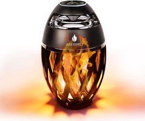 Outdoor Bluetooth Speaker with Flame Atmosphere, Electronics Gifts for Men, Women, Cool Gadgets for Porch Garden Parties, BT5.0, 5W Stereo Sound, Waterproof Wireless Speaker with Led Torch Light