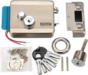 Electric Electronic Door Lock 6pcs Computerized Doted Keys DC 12V Stainless Steel E-lock Support Wooden Glass Metal Door for Video Door Phone Doorbell Intercom Access Control