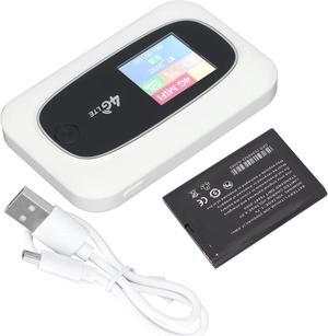 Mobile WiFi Hotspot, 4G Travel Router 300Mbps LED Display Screen Wireless Router with SIM Card Slot for Tablet, Laptop, TV, Mobile Phone, Etc (White)