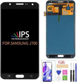 Compatible with Samsung Galaxy J700 LCD Display Screen Replacementfor Samsung J7 2015 J700 J700T J700F J700H J700M SMJ700 Display LCD Panel Repair Parts Kitwith Tempered GlassTools Black