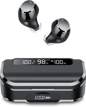 Ear Buds Wireless Bluetooth Earbuds Bluetooth 5.3 Headphones with 4 ENC Noise Cancelling Mic Powerful Bass In-Ear Earbuds with LED Display 128H IP7 Waterproof 2024 New Earphones for ios/Android