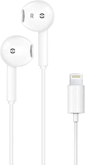 for iPhone Lightning Earbuds, [Apple MFi Certified] Apple Earbuds Wired Headphones,Compatible with iPhone 12/11/11 Pro/XS MAX/XR/X / 8/8 Plus/add 7/7 / SE/IPAD/iPod, White