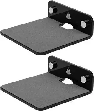 TXEsign Small Floating Shelves Speaker Shelves-2 Pack 4.25 Small Wall Shelves Speaker Mount for Speaker Webcam Display Shelf Acrylic Shelves(Black, Small)