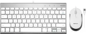 Macally Mini Wired Keyboard and a Silent Wired Mouse, Ultimate Apple Accessories
