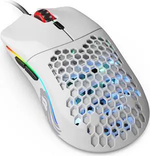 Model O- (Minus) Compact Wired Gaming Mouse - 58g Superlight Honeycomb Design RGB Pixart 3360 Sensor Ambidextrous Omron Switches - Glossy White Model O- (Minus) Compact Wired Gaming Mouse - 58g Superlight Honeycomb Design RGB Pixart 3360 Sensor Ambidextrous Omron Switches - Glossy White