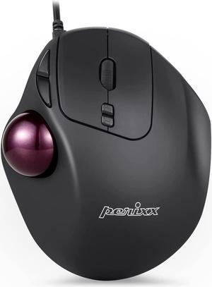 Perixx PERIMICE-517 Wired Ergonomic Trackball Mouse - 7 Button Design - DPI 400/1000