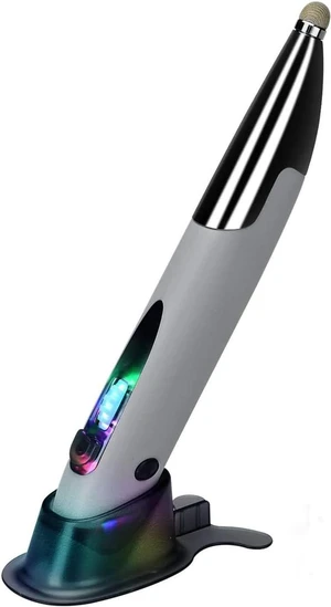 lychee Rechargeable Pocket Pen Mouse, Left/Right-Handed Wireless Optical Ergonomic Mouse with Stylus Function RGB Backlit Type-C & Micro USB Adapter for PC Laptop Notebook Mac (Grey) lychee Rechargeable Pocket Pen Mouse, Left/Right-Handed Wireless Optical Ergonomic Mouse with Stylus Function RGB Backlit Type-C & Micro USB Adapter for PC Laptop Notebook Mac (Grey)