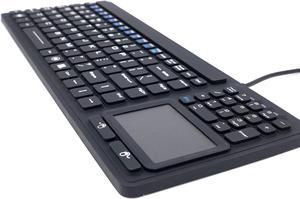 SolidTek Keyboard with Touchpad - Industrial IP68 Waterproof Rugged Silicone KBIKB107