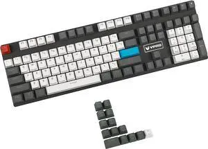 YMDK Double Shot 108 Dyed PBT Shine Through OEM Profile Keycap Rainbow Carbon Sunset Backlit Keycaps for MX Switches Mechanical KeyboardOnly Keycap (Customized 122)