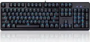 Perixx FBA-PX5300-GBLUS-11918 Mechanical Gaming Keyboard - Wired USB 5.9 Ft Cable - Customizable RGB Backlighting - Clicky Gateron Blue Switches - US English