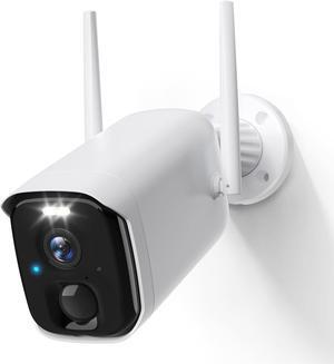 Outdoor Security Camera Wireless,2K/4MP HD with Spotlight,Rechargeable Battery Camera 9000mAh,WiFi Camera for Outside, Color Night Vision, 2-Way Audio, PIR Motion Detect, IP65 Waterproof, Cloud