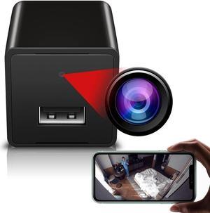 HONBOO Spy Camera USB Charger, 1080p HD Hidden Camera, WiFi Wireless Wall Plug USB Charger [Motion Detection, AC Adapter, Remote App Control] Nanny Camera, Home, Kids, Pet Monitoring Camera
