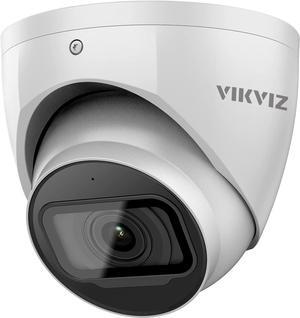 Starlight 4MP IP Camera PoE 2.8mm, Outdoor Turret Security Camera with Built-in Mic, Human/Vehicle Detection,IR 164fts Night Vision, IP67 Weatherproof, CCTV Surveillance System,SD Card Slot256GB