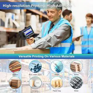 Handheld Inkjet Printer Gun PT3000 Printing Height 0.08-0.5Inch Inkjet Coder with Original Fast-Drying Ink for Text QRCode/Barcode/Batch Number/Label/Image/Date Printer with Touch Screen Handheld Inkjet Printer Gun PT3000 Printing Height 0.08-0.5Inch Inkjet Coder with Original Fast-Drying Ink for Text QRCode/Barcode/Batch Number/Label/Image/Date Printer with Touch Screen