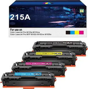Ennovor 215a Toner cartridges 4 Pack - Replacement for hp 215a Toner cartridges W2310A W2311A W2312A W2313A for HP Color Pro MFP M182nw M183fw M182 M183 M155 Printer ( Black, Cyan, Magenta, Yellow)