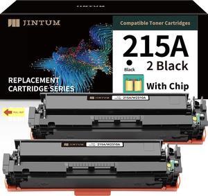 JINTUM 215A (with Chip) Compatible Toner Cartridges Replacement  215A Black Toner Cartridge  Color Pro MFP M182nw M183fw M182 M183 M155 Printers (W2310A , 2 Black)