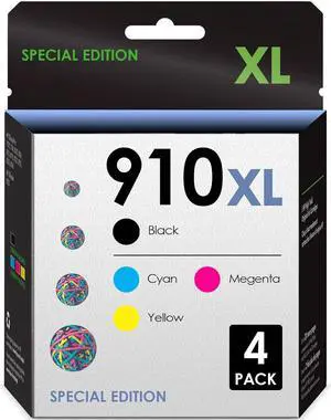 5-Star Officejet Pro 8015e, 8020 Printer Compatible with 910 Ink Cartridges. Compatible for Officejet Pro 8015e / 8035e / 8020/8035 Series. 4 Pack (Black Cyan Magenta Yellow)