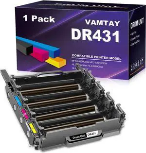 DR431 Drum Unit Replacement Compatible for Brother DR431 DR431CL for HL-L8260CDW HL-L8360CDW HL-L8360CDWT MFC-L8900CDW MFC-L8610CDW Printer (NOT Toner) DR431 Drum Unit Replacement Compatible for Brother DR431 DR431CL for HL-L8260CDW HL-L8360CDW HL-L8360CDWT MFC-L8900CDW MFC-L8610CDW Printer (NOT Toner)