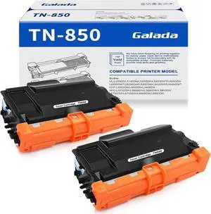 Galada Compatible Toner Cartridge Replacement for Brother TN850 TN-850 TN820 TN-820 TN-880 for Brother HL-L6200DW HL-L6200DWT MFC-L5850DW MFC-L5900DW L5200DW L5700DW Printer (Black High Yield 2 Pack)