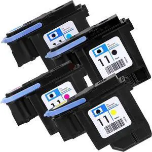 Ademon Replacement Parts for Printer 11 Printhead for C4810A C4811A C4812A C4813A Print Head for 1000 1100 1200 2200 2280 2300 2600 2800(Magenta |Yellow |Cyan |Black)