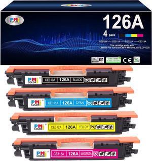 126A Printer Toner Replacement  126A Toner Cartridge Fit  Laserjet Pro 100 Color MFP M175nw Toner,cp1025nw Toner,M275 Printer Ink (Black,Cyan, Magenta, Yellow 4-Pack)