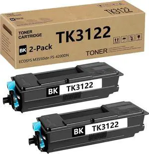 Ennovor Compatible TK 3122 TK3122 Toner Cartridge Replacement for Kyocera TK3122 TK-3122 for ECOSYS FS-4200DN M3550idn Printers 21,500 Pages 2 Pack