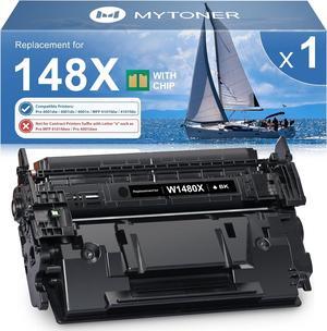 148X Black High Yield Toner Cartridge (with Chip) Compatible Replacement  148X W1480X 148A W1480A for Laserjet Pro 4001dw 4001dn 4001n MFP 4101fdw 4101fdn Printer,1 Pack | W1480X
