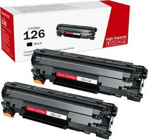 Ennovor High-Yield 126 Black Toner Cartridge (2-Pack) - Vsenk Compatible CRG126 Toner Replacement for 126 Toner for ImageClass LBP6200d LBP6230dw LBP6230dn LBP6200 LBP6230 Printer, 3483B001