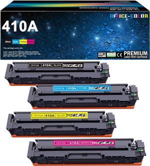 410A Toner Cartridges Set Replacement  CF410A CF411A CF412A CF413A  Color Laserjet Pro MFP M477fnw,M477fdw,M452dn, Color Laserjet Pro M477 M452 Series ( Black, Cyan, Magenta, Yellow)
