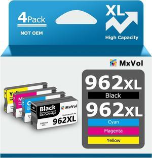 MxVol Remanufactured 962XL Ink cartridges Combo Pack Replacement  962XL 962 XL Work for OfficeJet Pro 9015 9025 9018 9010 9012 9020 9022 9026 9027 9028 Printer (4 Pack)