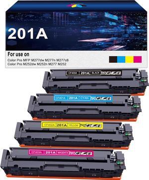 201A Toner Cartridge - Replacement  201A 201X CF400A for Color Laserjet Pro MFP M277dw M252dw M277c6 M252 M277 Printer (Black Cyan Yellow Magenta)