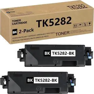 Ennovor TK5282 TK-5282 Toner Cartridge Compatible for Kyocera TK-5282K TK5282K for Kyocera Ecosys M6235 M6635cidn P6235 M6235cidn(1102V02US1) M6635cidn(1102V12US1) P6235cdn(1102TW2US1) 2 Pack