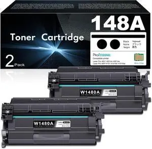Ennovor 148A W1480A Toner- (with Chip) Compatible 2 Pack 148A Toner Cartridge Replacement for HP 148A Laser Pro 4001 4001dn 4001dw, MFP 4101 4101fdn 4101fdw Printer