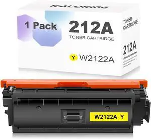 Ennovor (with Chip) Remanufactured Toner Cartridge 212A Replacement for HP 212 A 212X W2122A for Color Laserjet Enterprise M554, M555 Series, MFP M578 Series( Yellow 1 Pack)