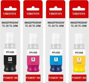 PFI050 PFI-050 Ink Black Cyan Magenta Yellow Ink Compatible for Canon PFI050 PFI-050 imagePROGRAF TC-21 TC-21M TC-20 TC-20M Printers Ink (4-Pack 70ML) PFI050 PFI-050 Ink Black Cyan Magenta Yellow Ink Compatible for Canon PFI050 PFI-050 imagePROGRAF TC-21 TC-21M TC-20 TC-20M Printers Ink (4-Pack 70ML)