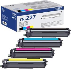 TN-227 TN227 High Yield Toner Cartridge 4 Pack Black Cyan Magenta Yellow Replacement for Brother TN227BK, TN227C, TN227M, TN227Y High Yield 4-Color Toner Cartridge Set, TN2274PK