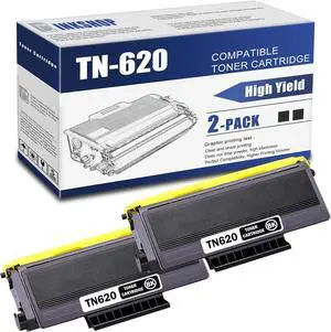 Ennovor TN620 Compatible TN-620 Black High Yield Toner Cartridge Replacement for Brother TN-620 HL-5240 HL-5250DN MFC-8370 MFC-8460N DCP-8060 Toner (2 Pack)