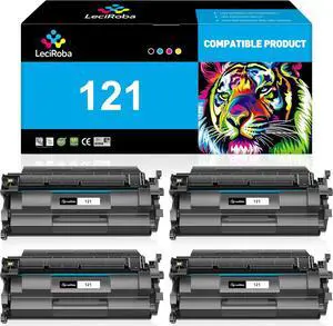 LeciRoba 121 Black Compatible Toner Cartridge Replacement for Canon 121 CRG121 CRG-121 Toner Cartridge 3252C001 for Canon imageCLASS D1600 Series D1620 D1650 Printer Toner (4-Packs)