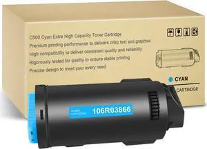 Ennovor VersaLink C500 C505 Cyan Extra High Capacity Toner Cartridge Remanufactured for Xerox 106R03866 (9,000 Pages)