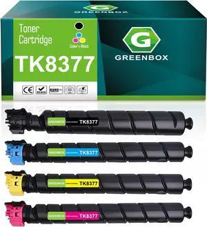 Ennovor GREENBOX Compatible TK8377 Toner Cartridge Replacement for TK8377 TK-8377K TK-8377C TK-8377M TK-8377Y for TASKalfa 3554ci Printer (Black Cyan Yellow Magenta, 4 Pack)