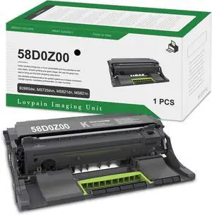 58D0Z00 Imaging Unit Toner Black (1-Pack) - Compatible 58D0Z00 Imaging Drum Unit Replacement for Lexmark 58D0Z00 Imaging Unit B2865dw MS725dvn MS821dn MS823dn MS825dn MS826de MX721ade MX722ade Printer