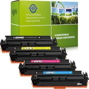 204A Toner Cartridge Compatible with HP 204A 204A CF510A CF511A CF512A CF513A and Compatible Color Printer MFP M154a M154nw M180n M180nw M181 M181fw Printer (Black Cyan Yellow Magenta)