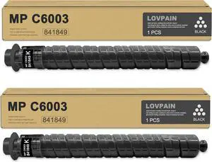 Ennovor MP C6003 High Yield Black Toner Cartridge 2 Pack : MPC6003 841849 Toner Cartridge (Up to 33,200 Pages) Replacement for Ricoh MP C4503 MP C5503 MP C6003 Printer