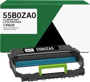 B3340 55B0ZA0 Black Imaging Drum Unit Compatible with Lexmark B3340dw B3442dw MB3442adw Printer( 40,500 Pages, 1-Pack)