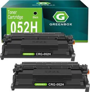 GREENBOX 052H Black Toner Cartridge Compatible for Canon CRG052H 2200C001 for Canon MF429dw MF426dw MF424dw LBP215dw LBP214dw Laser Printer (9,200 Pages, Black, 2-Pack)