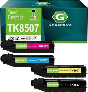 Ennovor GREENBOX TK-8507 TK8507 Toner Cartridge Compatible 30,000 Pages Replacement for TK-8507k TK-8507c TK8507y TK8507M for Kyocera TASKalfa 4550ci 4551ci 5550ci 5551ci Series Printers (BK/C/M/Y)