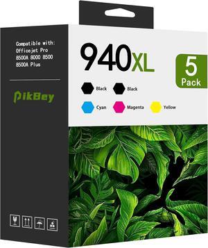 940XL High Yield Ink Cartridges Combo Pack (5-Pack, 2Black/1Cyan/1Magenta/1Yellow): Compatible 940XL Ink Cartridges Replacement  940XL OfficeJet Pro 8000 8500A 8500 8500A Plus Printers