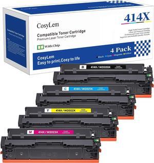 414X Toner Cartridge High Yield with Chip Replacement   414A 414X Laserjet Pro MFP M479fdw M454dw M479fdn M454dn M454 M479 Printer Toner,4 Packs