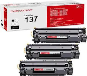 Ennovor 3 Pack 137 9435B001 Black Toner Cartridge: Compatible CRG 137 9435B001 Replacement for Canon imageCLASS MF212w MF216n MF229dw MF232w MF236n MF247dw D570 MF242dw Printer