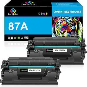 Ennovor LeciRoba 87A CF287A Toner Cartridge Replacement for HP 87A CF287A for HP Laserjet Enterprise M506 Series M506n M506x M506dn, MFP M527 Series m527c, Pro M501 Series M501n M501dn (Black, 2-Pack)